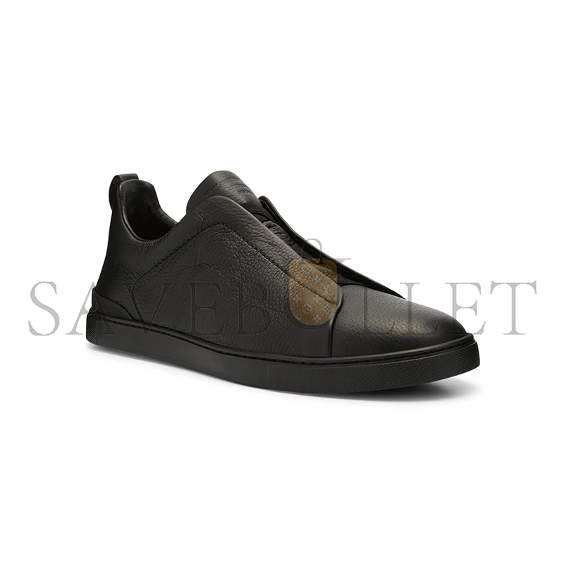 ZEGNA MEN'S TRIPLE STITCH DEERSKIN LEATHER SNEAKERS NMS21_N70T9